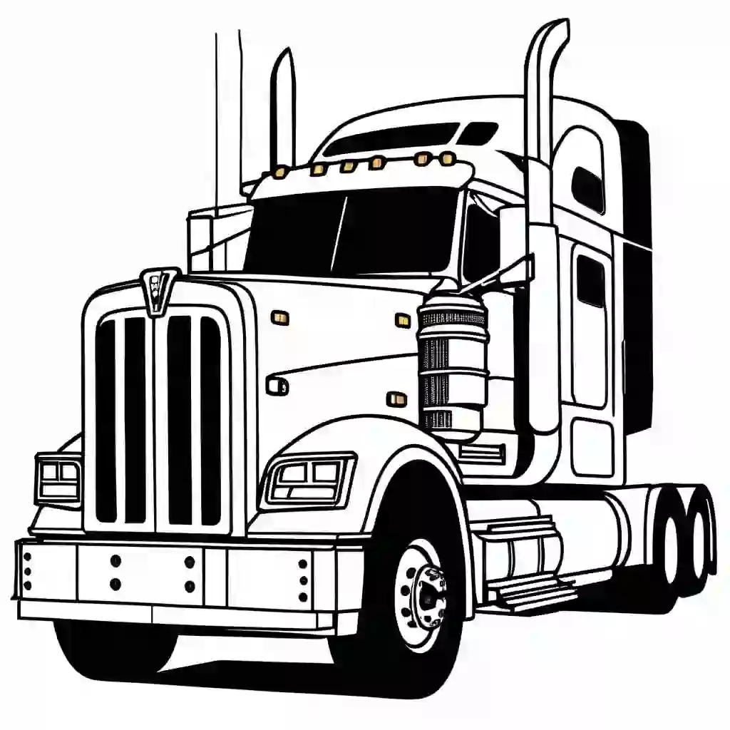 Semi-Trailer Trucks coloring pages